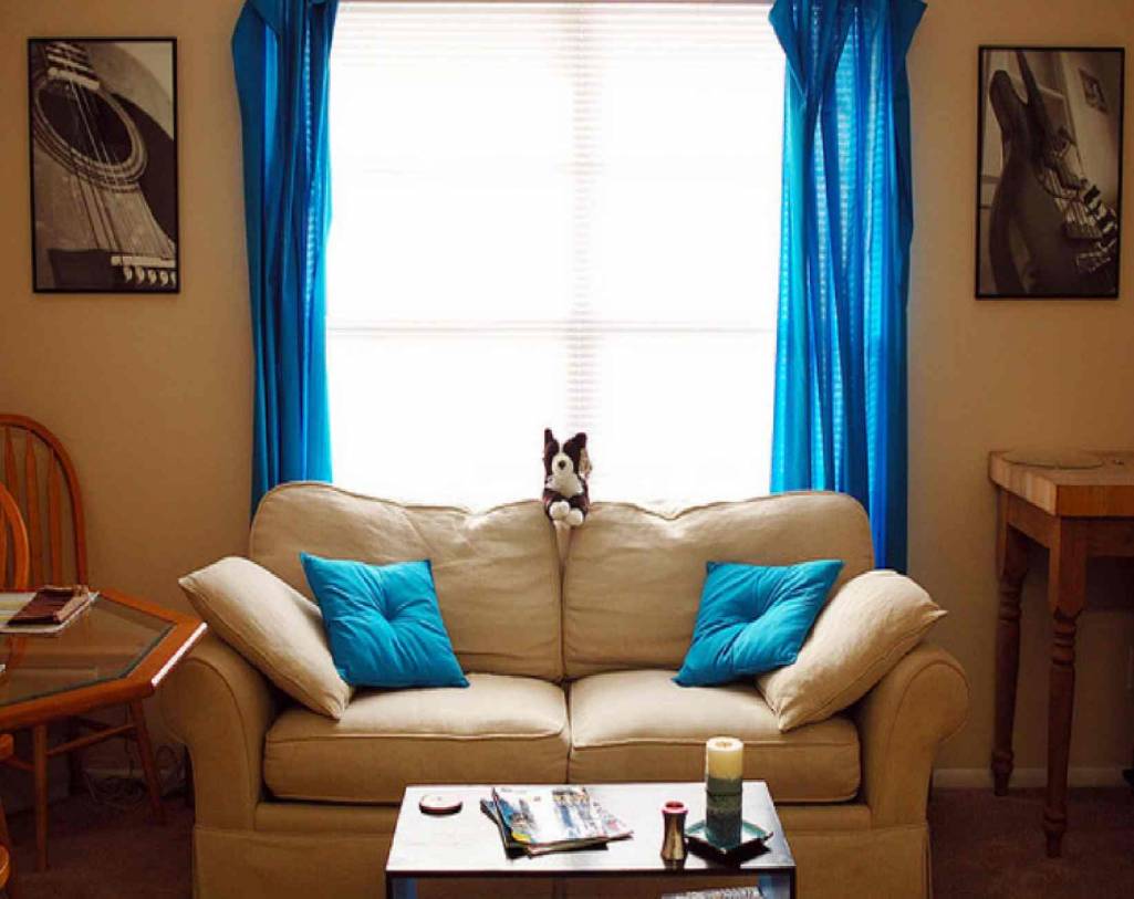 blue living room curtains ideas