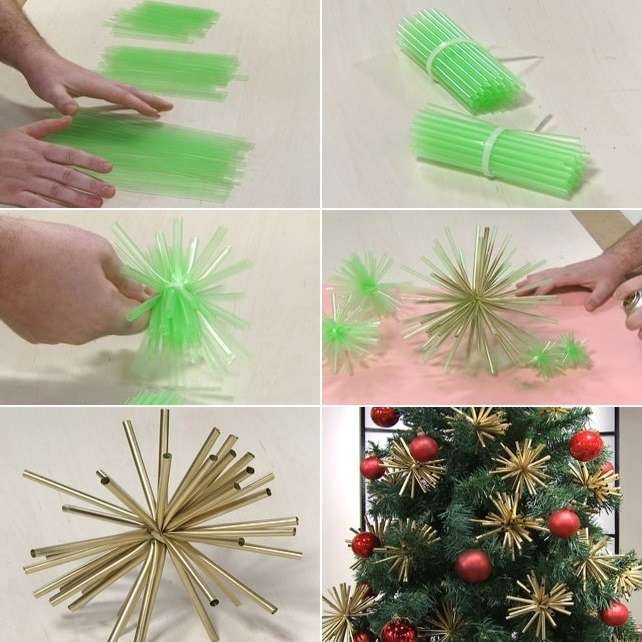 Decorate Your Christmas Tree With These Easy to Make Straw Ornaments