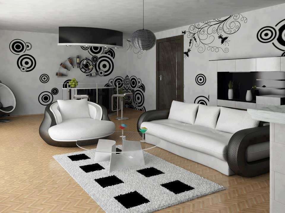 8 Modern Black and White Living Room Designs