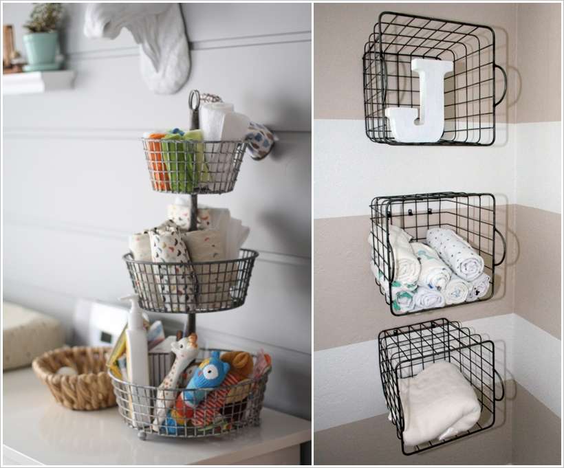 baby nursery storage baskets
