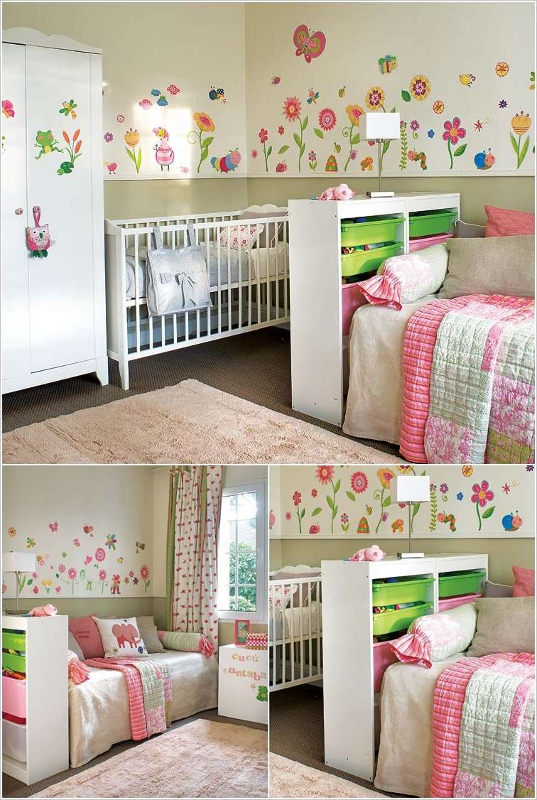 Simple Small Kids Bedroom Storage Ideas with Simple Decor