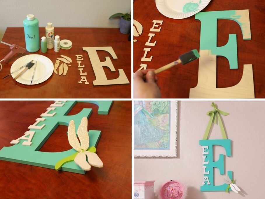 wooden letters for kids room