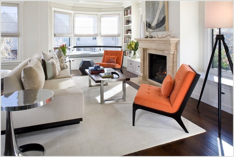 accent chairs in living room ideas