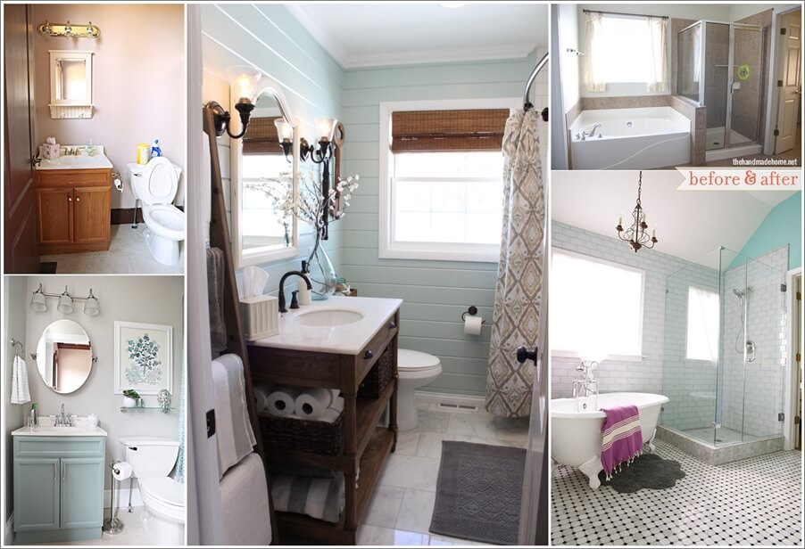 Over 20 Beautiful Before and After Bathroom Makeovers
