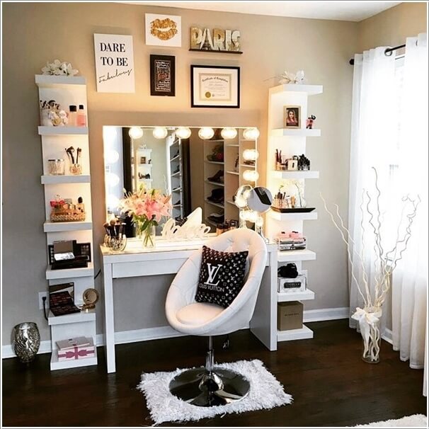 makeup vanity mirror desk