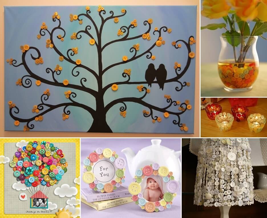 10 Cute Button Crafts For Your Home Decor