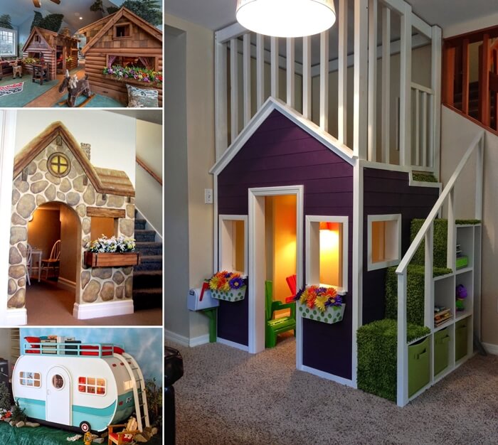 13 Cute and Creative Indoor Playhouse Ideas