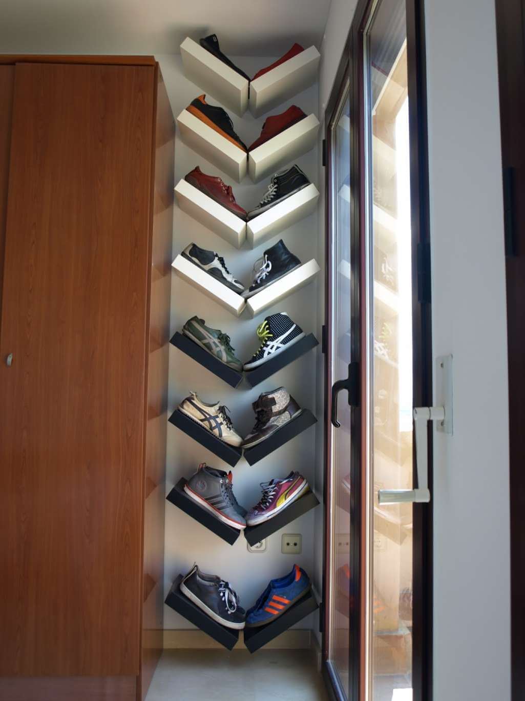 vertical shoe storage