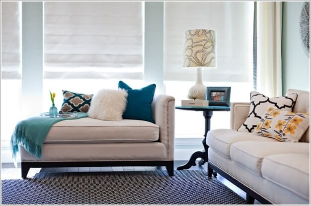 living room decorating with chaise lounge