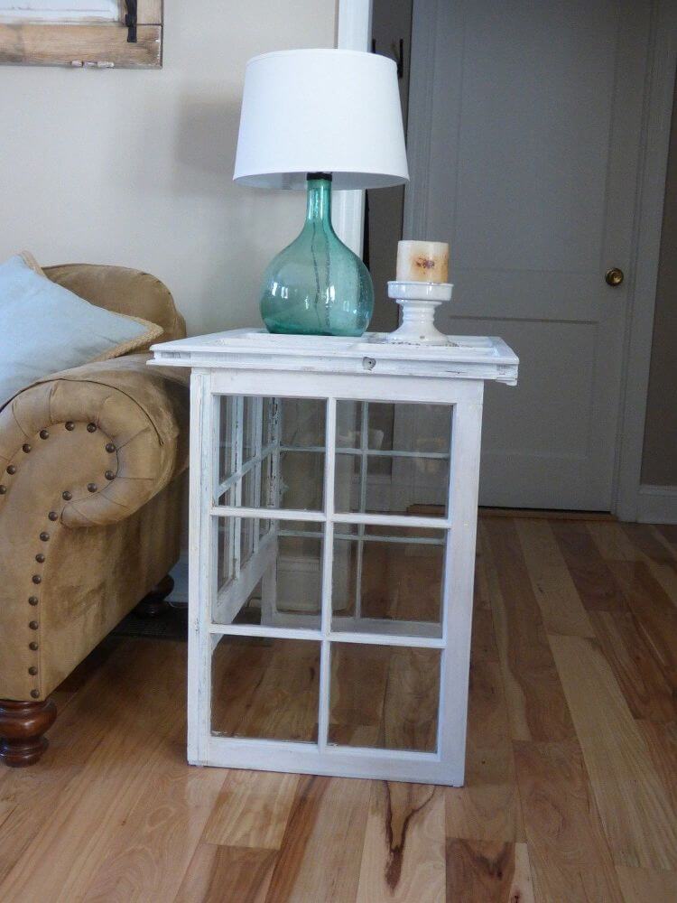 Isn't This Reclaimed Farmhouse Windows Side Table Lovely?