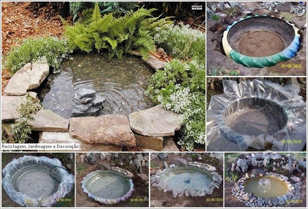 DIY Tire Pond for Your Garden