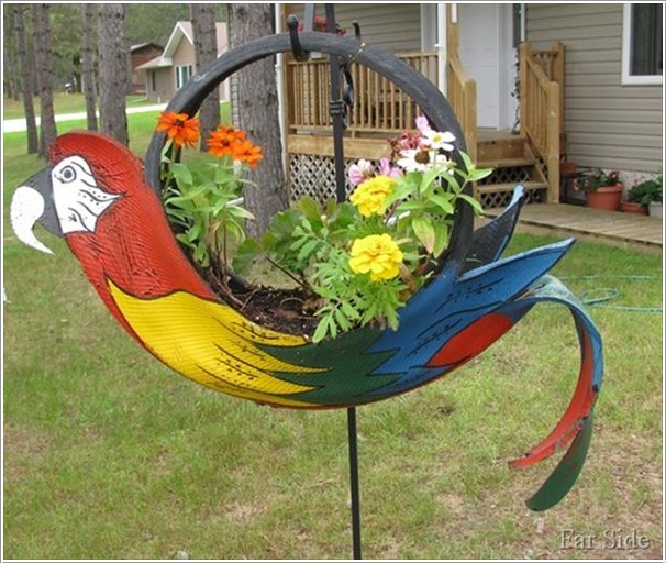 Tropical Parrot Planter