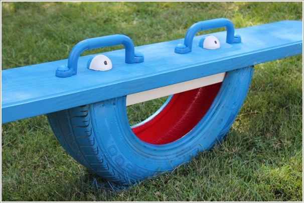 Painted Tire Totter