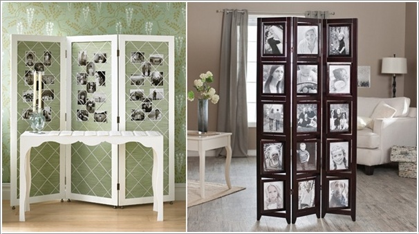 Photos on a Room Divider