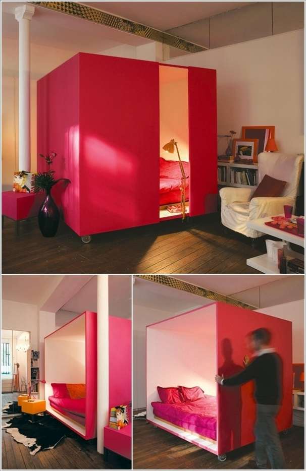 A Moveable Cubicle That Serves as a Bedroom