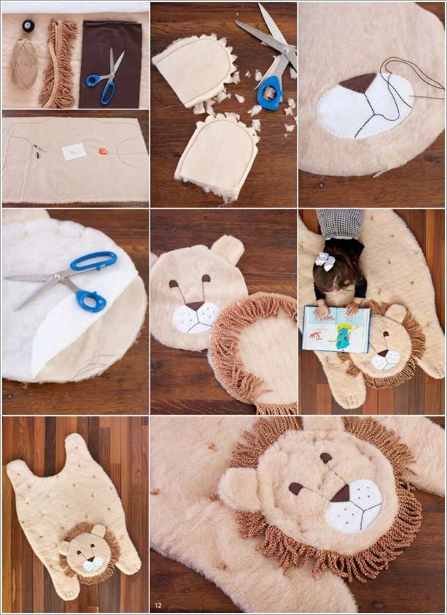 An Adorable Plush Lion Mat