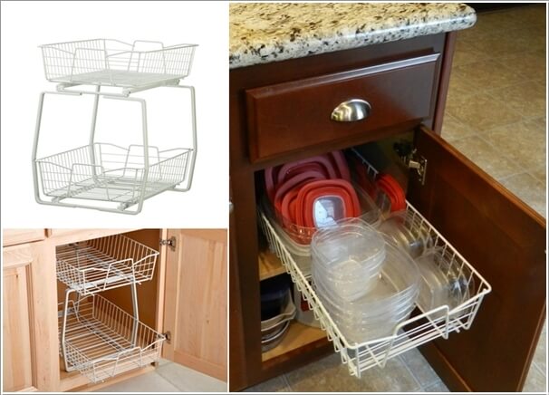 Install a Metal Basket Pull Out Rack Inside a Cabinet