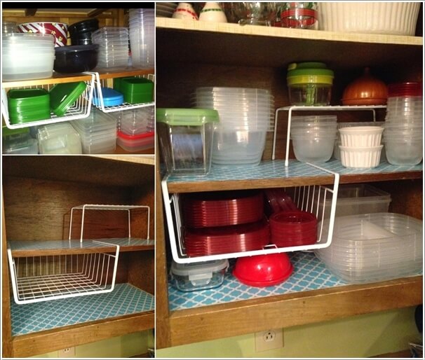 Hack The Space of Your Cabinet Shelves Vertically with Under Shelf Wire Baskets