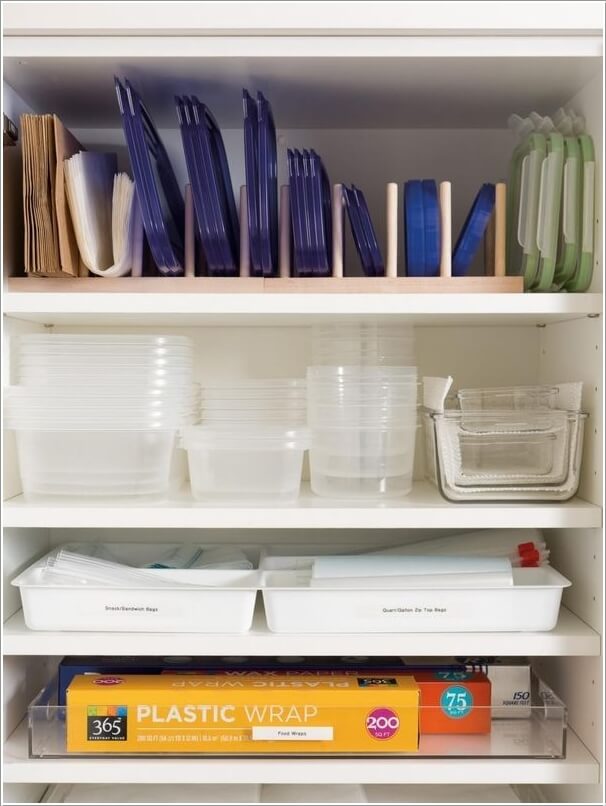 Rethink a Plate Rack to Keep The Lids Organized
