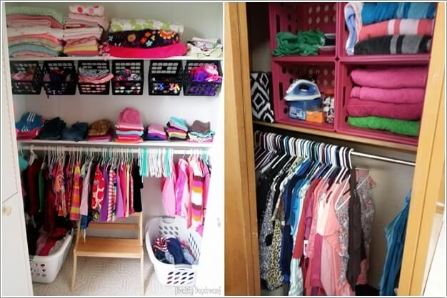 Use Plastic Crates to Organize Your Closet