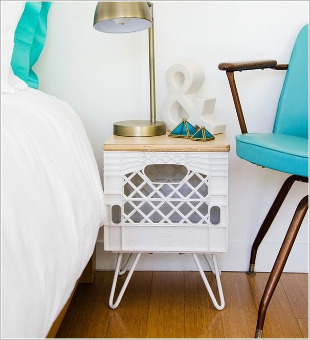 Need a New Nightstand? Think About a Plastic Crate!