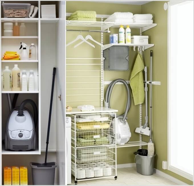 Claim Some Space Inside Your Laundry Room’s Open Shelving