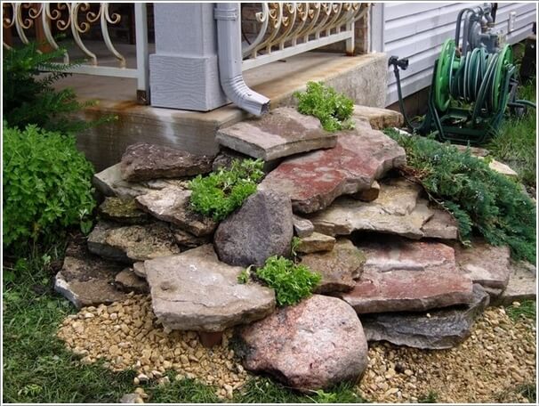 Stack Stones to Create a Natural Waterfall Like Look