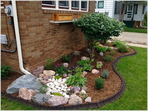 Design a Rock Garden Under The Downspout
