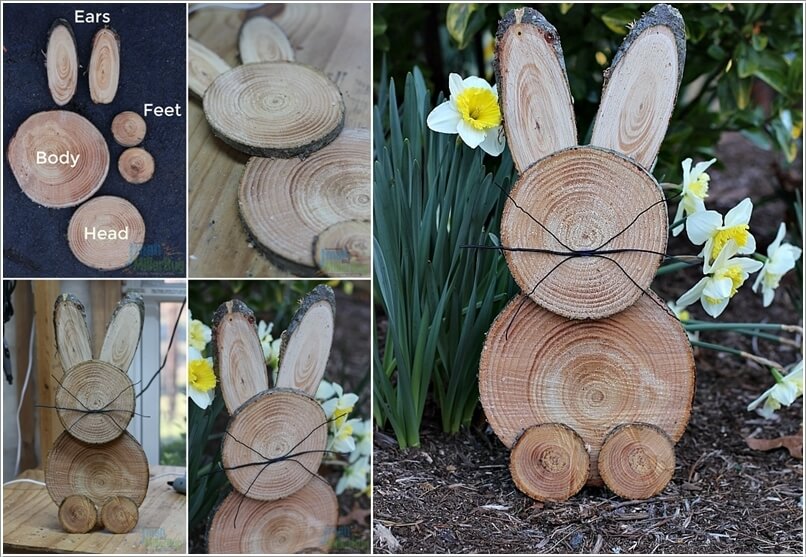 If You Like The Raw Look of Log Slices Then Build a Bunny with Them