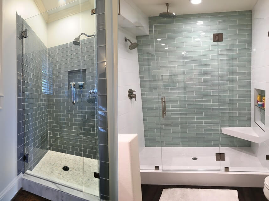 Create an Elegant Shower with Glass Subway Tiles