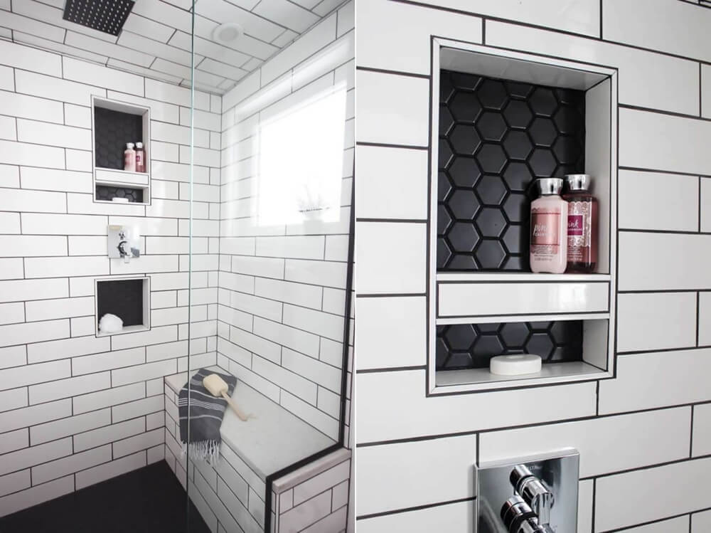 Black Grout with White Subway Tiles Also Looks Gorgeous