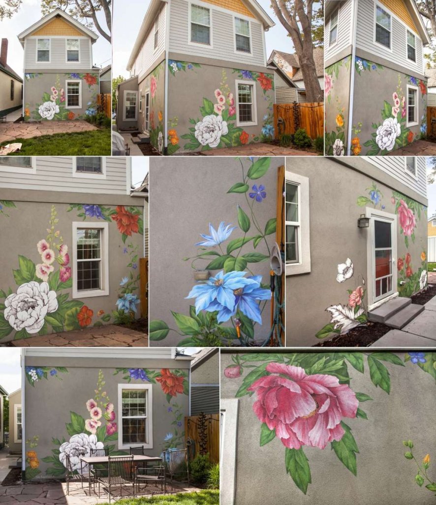 When It Comes To Patterns If You Are All For Flowers Then Paint a Floral Mural