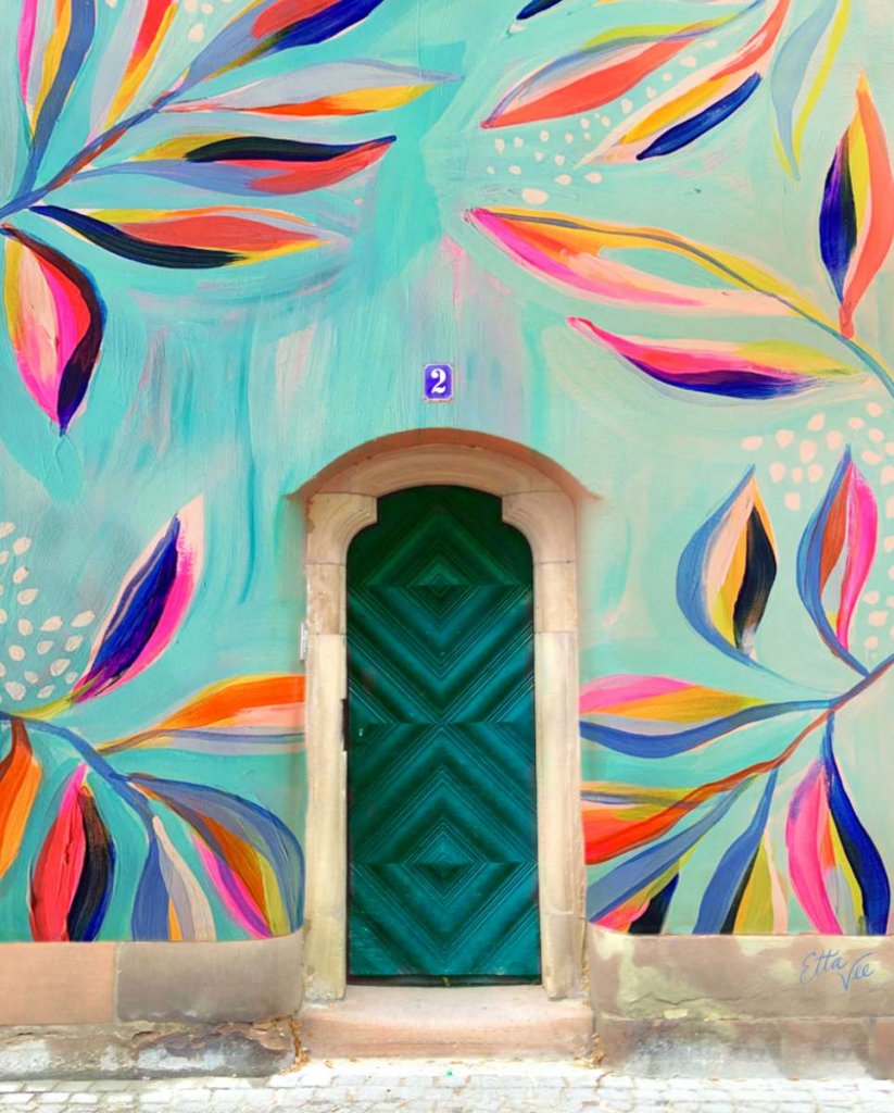 Paint Multicolored Leaves Over a Light Colored Background