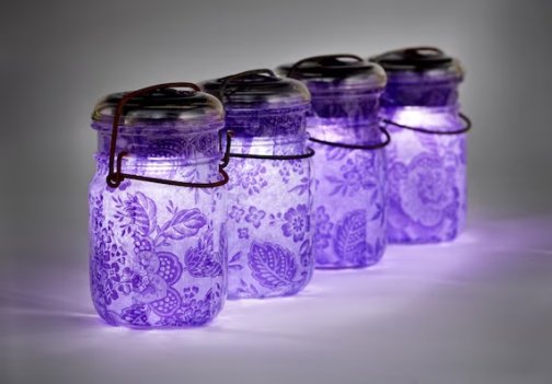 Decoupage Solar Lamps