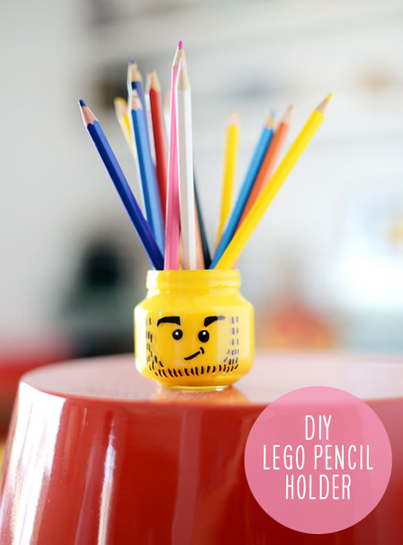 An Adorable Lego Pencil Holder