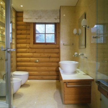 Stylish-Adorable-Stunning-Contemporary-Bathroom-Design-Idea-With-Wooden-Log-Accent-on-Wall-590x463