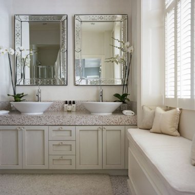 White-bathroom-with-built-in-storage-and-window-seat