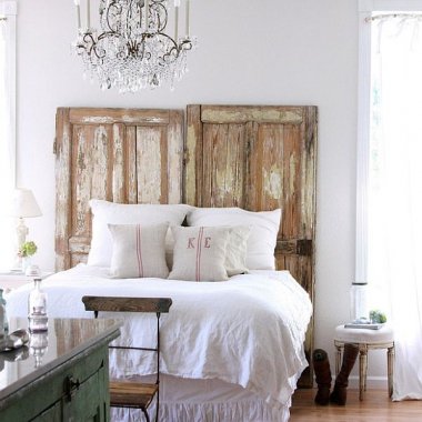 Old door headboard