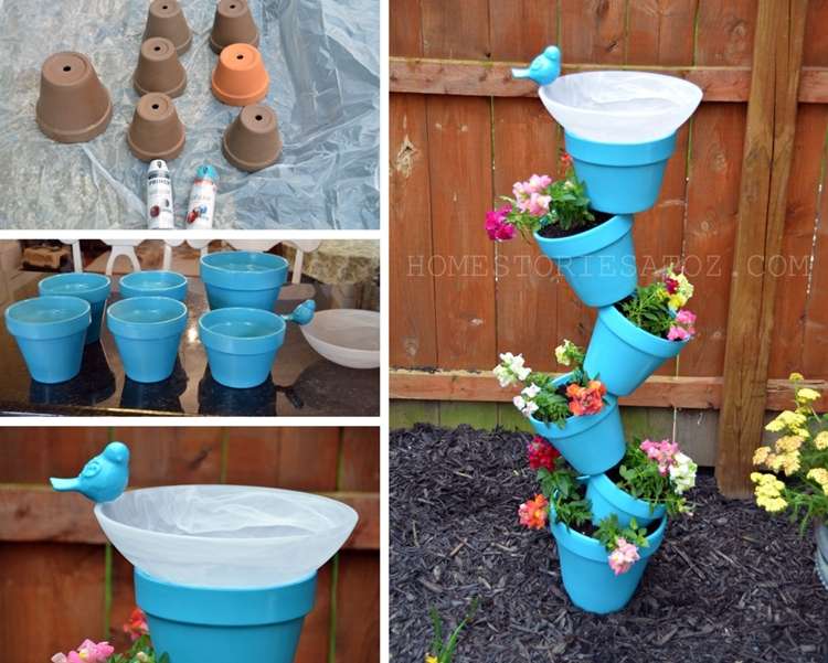 Build This Beautiful Topsy-Turvy Planter and Birdbath to Decorate Garden