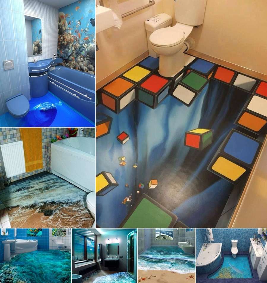 13 Amazing 3D Floor Designs for Your Bathroom