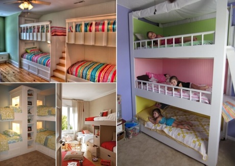 31 Practical Bunk Bed Designs for More Than Two Kids fi