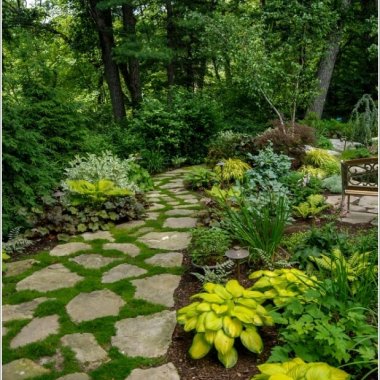 10 Cool Garden Walkway and Stepping Stones Combos 6