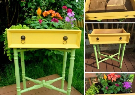 Recycle A Drawer into a Mini Garden fi