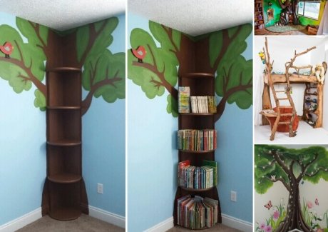 10 Cute and Creative Tree Inspired Kids' Room Decor Ideas fi