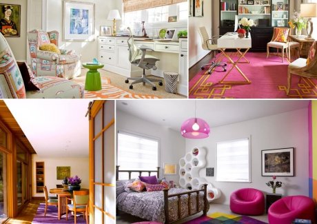 Cheerful and Colorful Area Rugs for White Walls fi