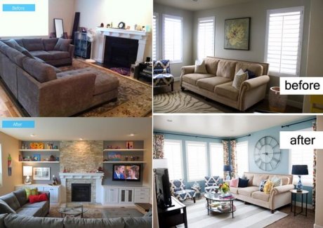 Inspiring Before and After Living Room Makeovers fi