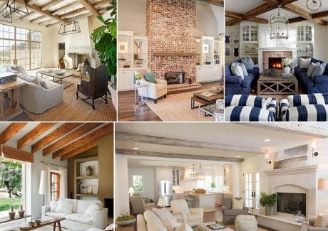 These Living Rooms with Exposed Wooden Beams are Divine fi