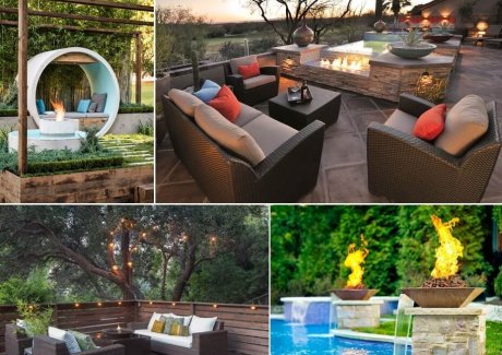 10 Water Feature and Fire Pit Combos You Will Admire fi