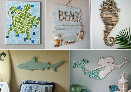 29 Superb DIY Coastal Wall Art Ideas fi