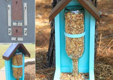 Make This Wine Bottle Bird Feeder for Your Garden fi